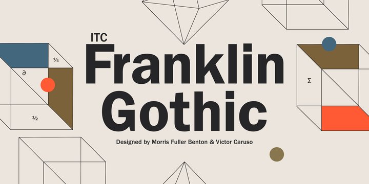 Beispiel einer ITC Franklin Gothic-Schriftart