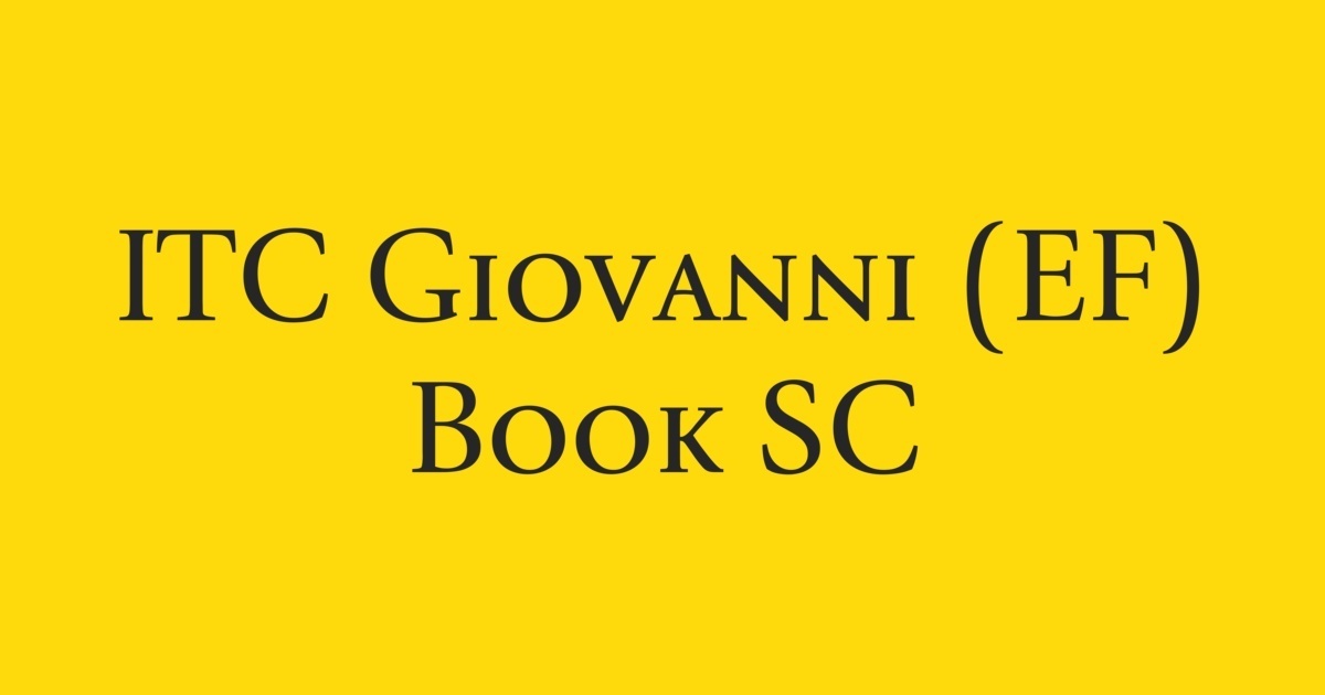 Beispiel einer ITC Giovanni-Schriftart