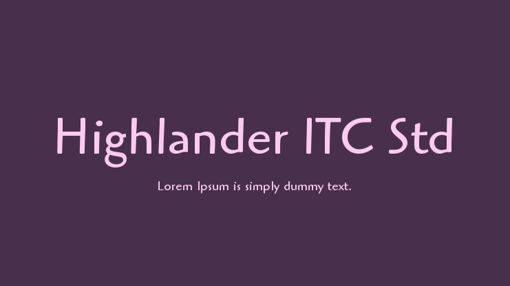 Beispiel einer ITC Highlander Bold-Schriftart