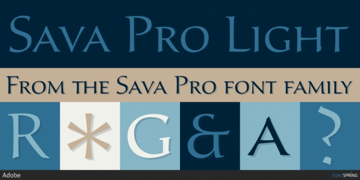 Beispiel einer Sava Pro Regular-Schriftart