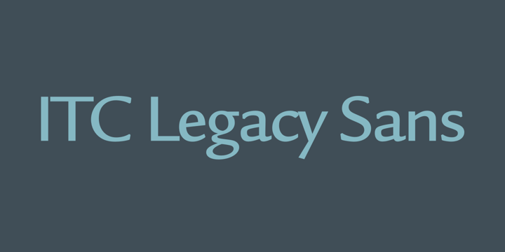 Beispiel einer ITC Legacy Sans-Schriftart