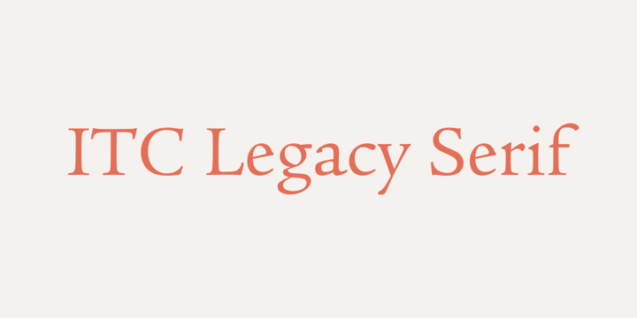 Beispiel einer ITC Legacy Serif-Schriftart