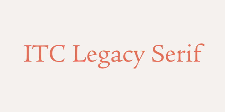 Beispiel einer ITC Legacy Serif Bold-Schriftart