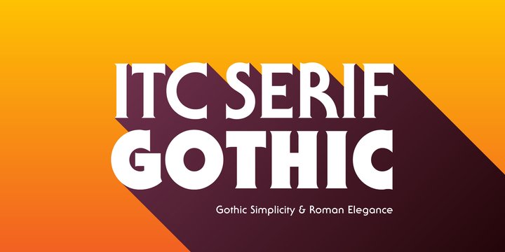 Beispiel einer ITC Serif Gothic-Schriftart