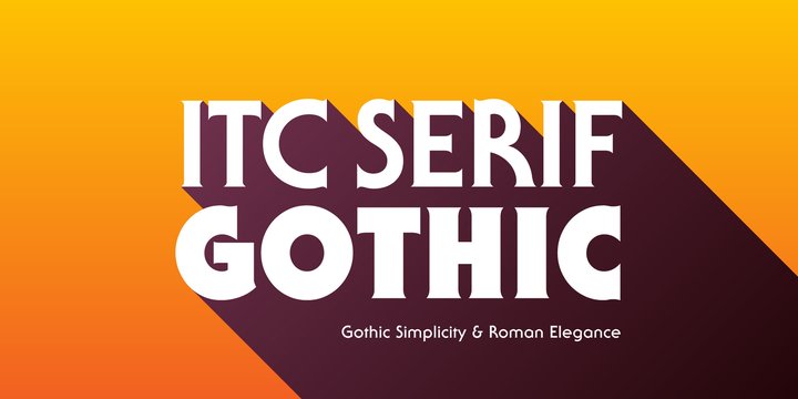 Beispiel einer ITC Serif Gothic Regular-Schriftart