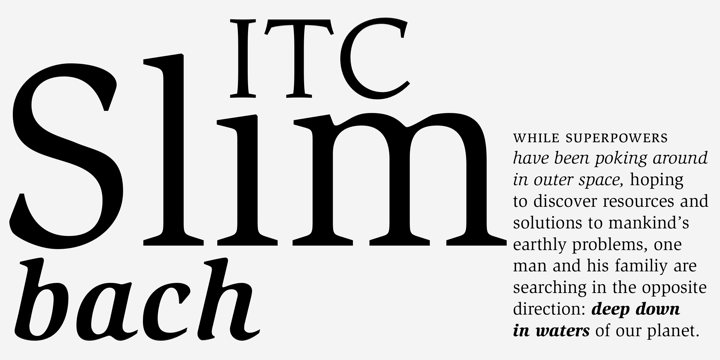 Beispiel einer ITC Slimbach Medium Italic-Schriftart