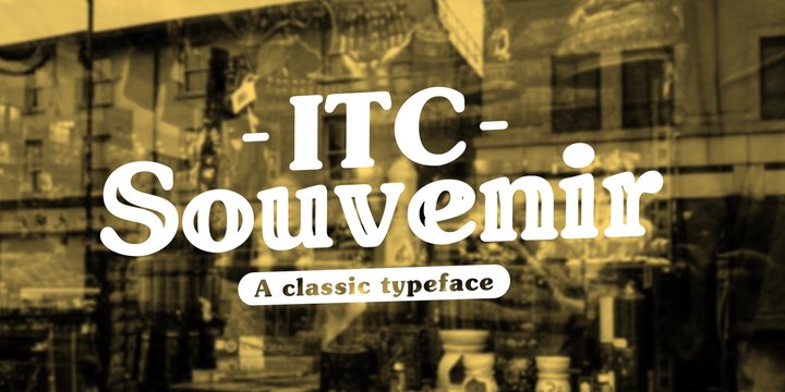 Beispiel einer ITC Souvenir-Schriftart