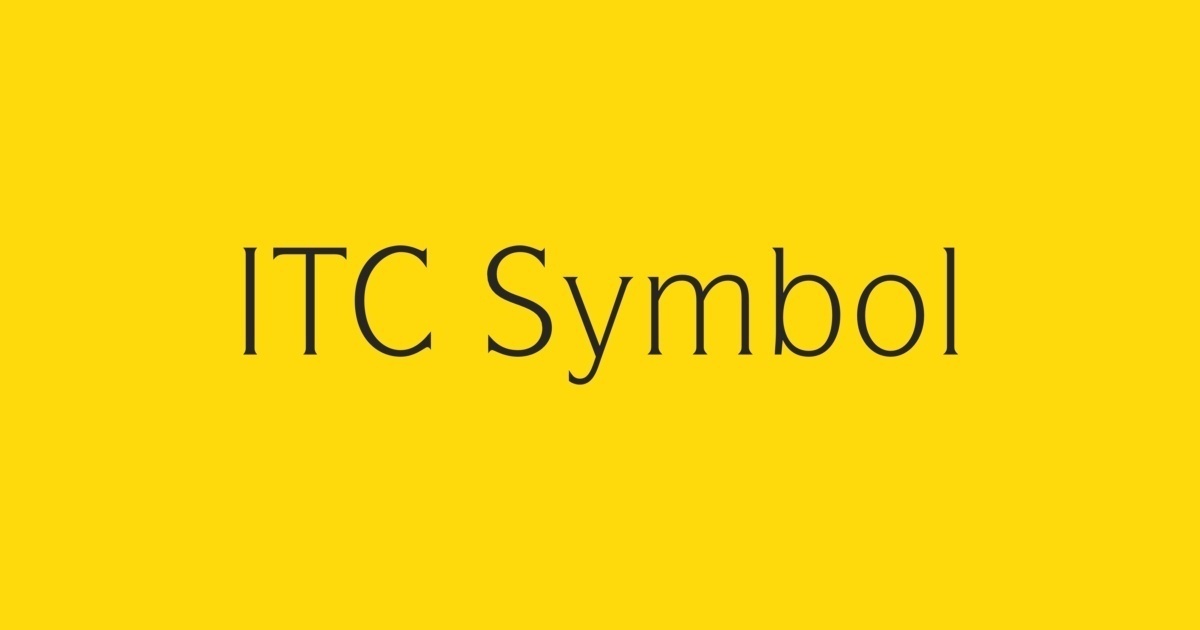 Beispiel einer ITC Symbol-Schriftart