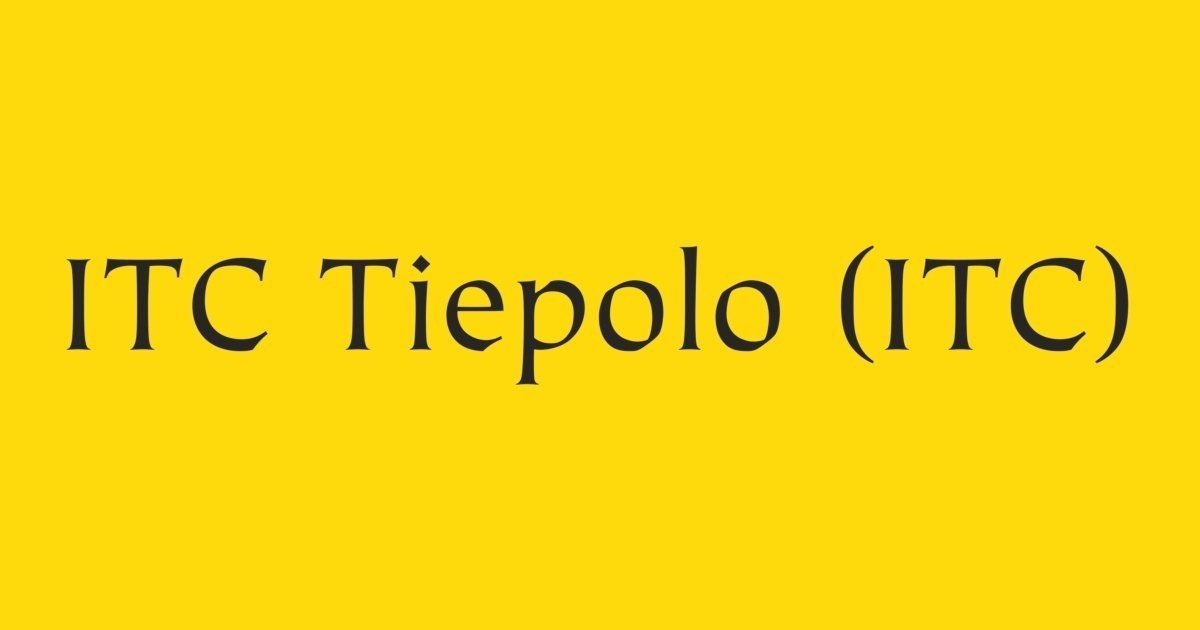 Beispiel einer ITC Tiepolo Black-Schriftart