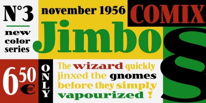 Beispiel einer Jimbo-Schriftart