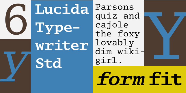Beispiel einer Lucida Typewriter-Schriftart
