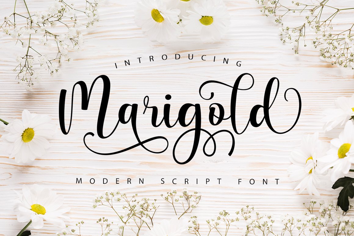 Beispiel einer Marigold-Schriftart