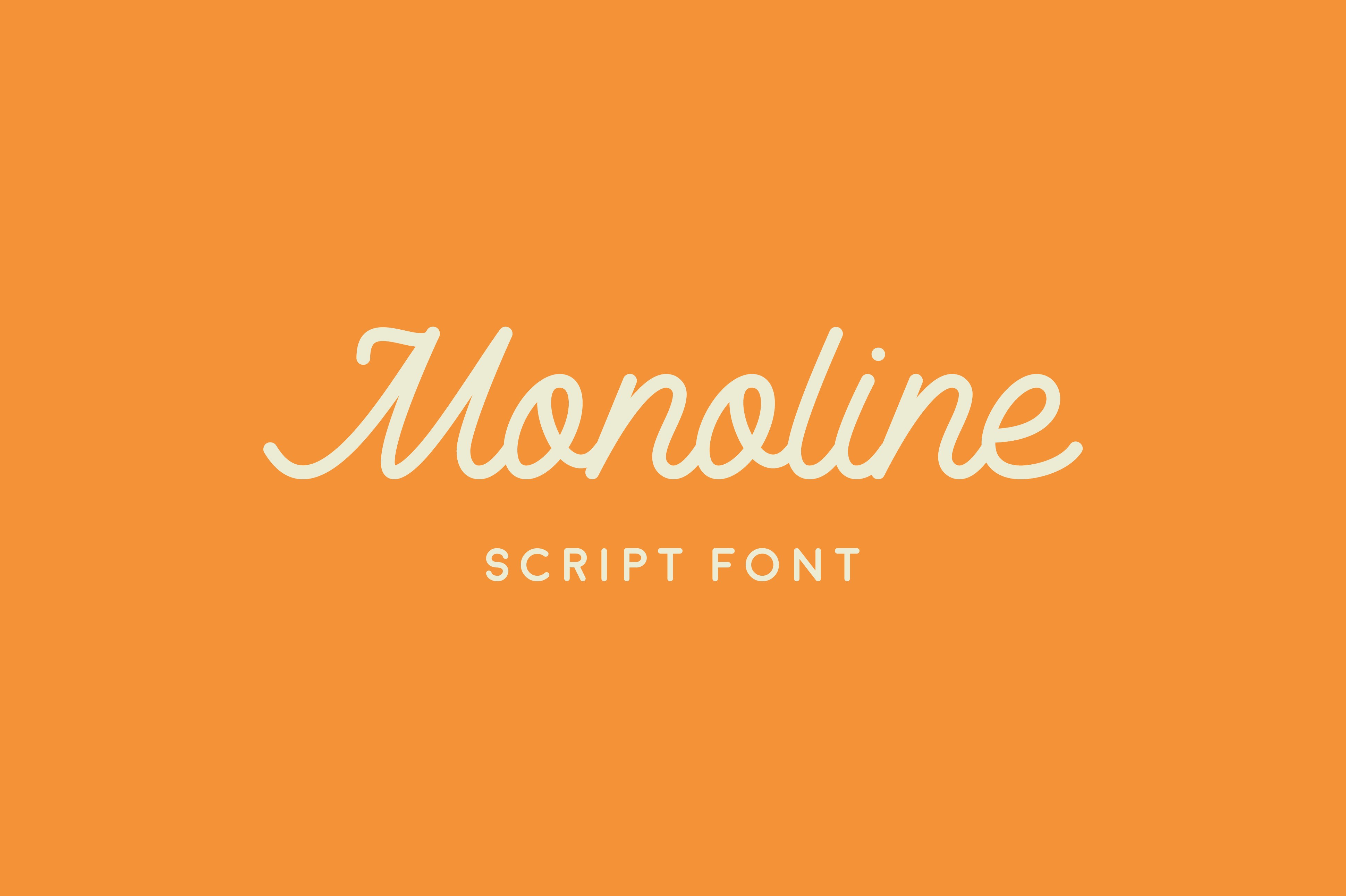 Beispiel einer Monoline Script-Schriftart