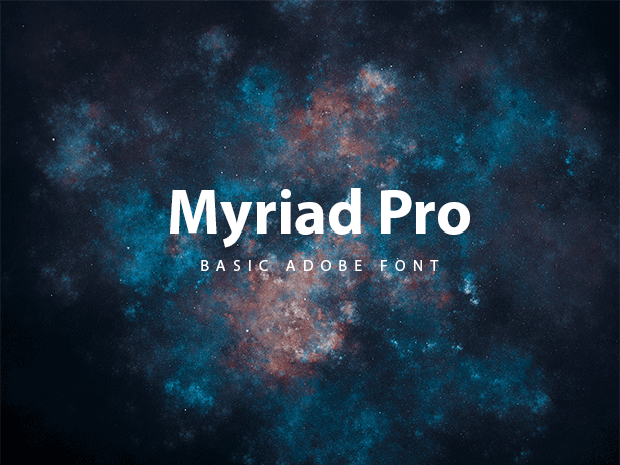 Beispiel einer Myriad-Schriftart