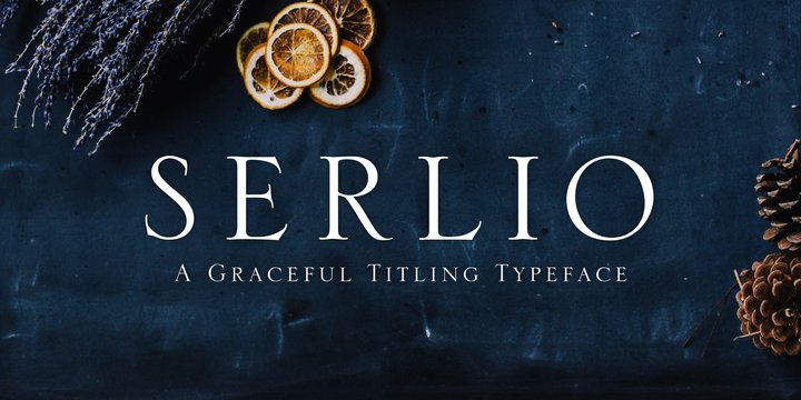 Beispiel einer Serlio Regular-Schriftart