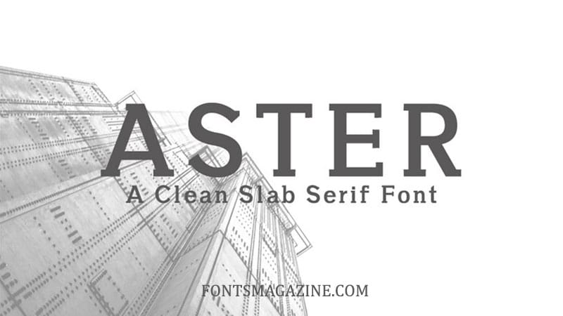 Beispiel einer New Aster Regular-Schriftart