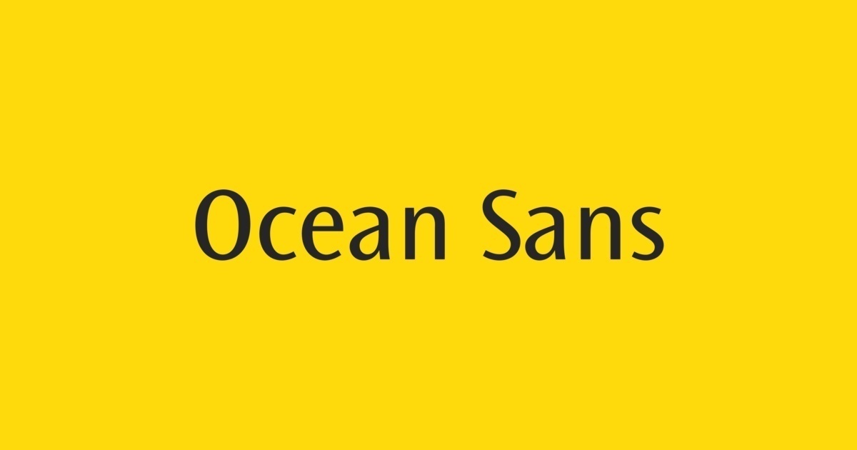 Beispiel einer Ocean Sans-Schriftart