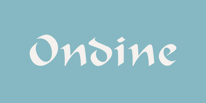 Beispiel einer Ondine Regular-Schriftart