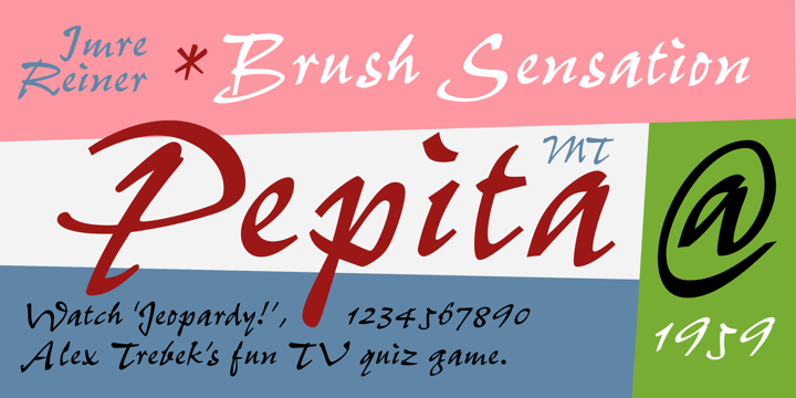 Beispiel einer Pepita-Schriftart