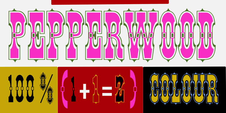 Beispiel einer Pepperwood Regular-Schriftart