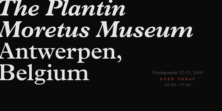 Beispiel einer Plantin Italic-Schriftart