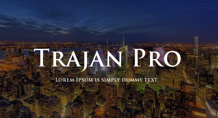 Beispiel einer Trajan Pro Bold-Schriftart