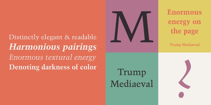 Beispiel einer Trump Mediaeval-Schriftart