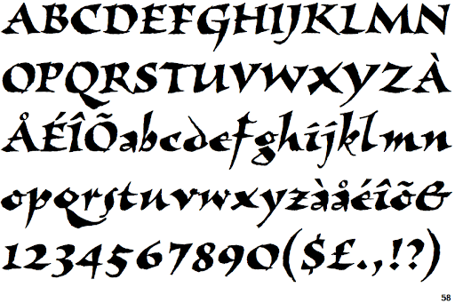 Beispiel einer Visigoth-Schriftart