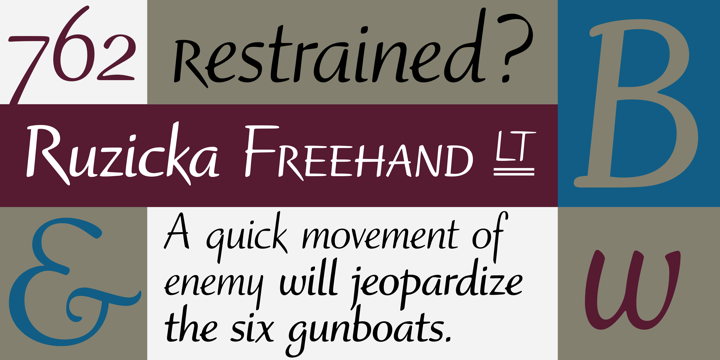 Beispiel einer Ruzicka Freehand-Schriftart