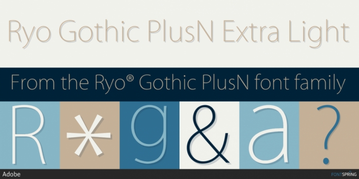 Beispiel einer Ryo Gothic PlusN-Schriftart