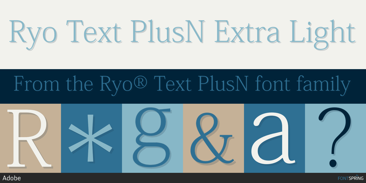 Beispiel einer Ryo Text PlusN-Schriftart