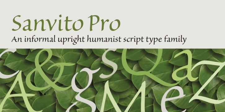 Beispiel einer Sanvito Pro Bold Display-Schriftart
