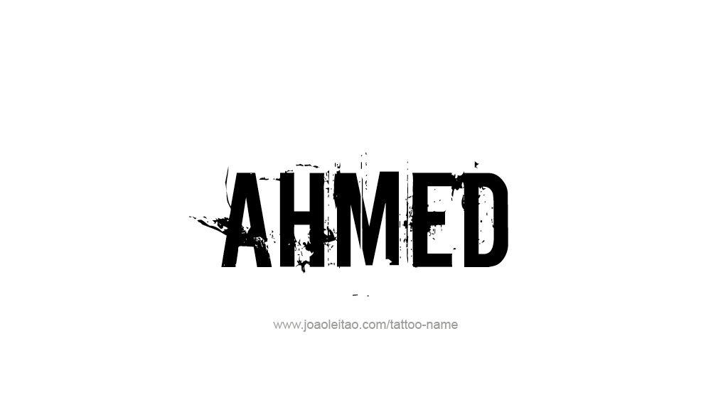 Beispiel einer Ahmed-Schriftart