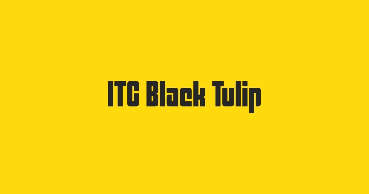 Beispiel einer ITC Black Tulip-Schriftart