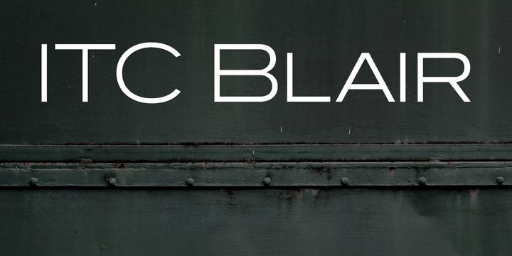Beispiel einer Blair ITC-Schriftart