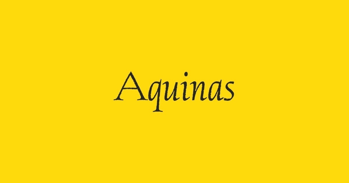 Beispiel einer Aquinas-Schriftart