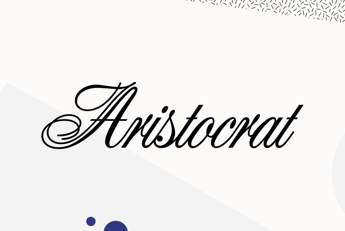 Beispiel einer Aristocrat-Schriftart