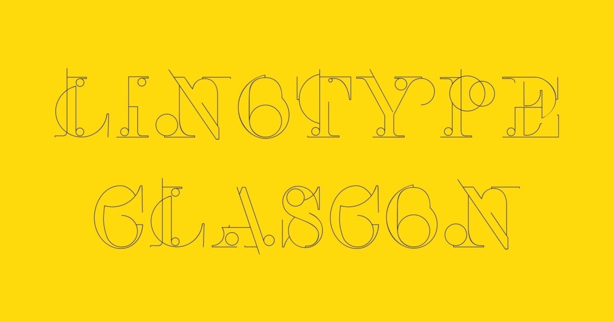 Beispiel einer Linotype Clascon-Schriftart