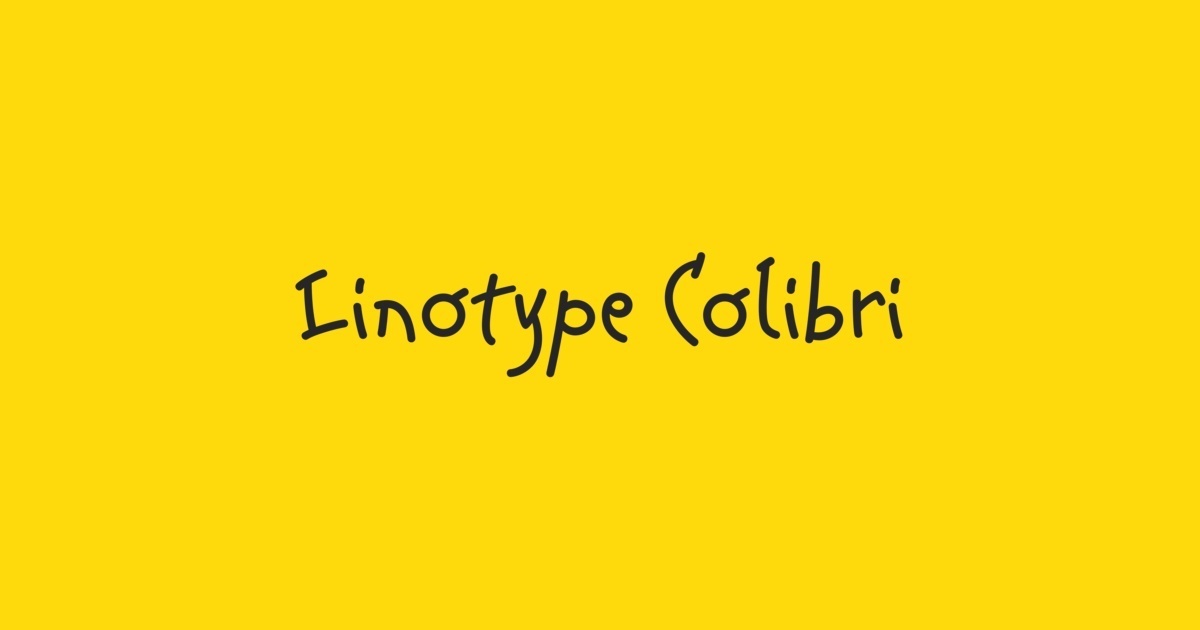 Beispiel einer Linotype Colibri-Schriftart