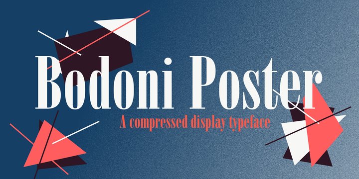 Beispiel einer Poster Bodoni Poster Italic-Schriftart