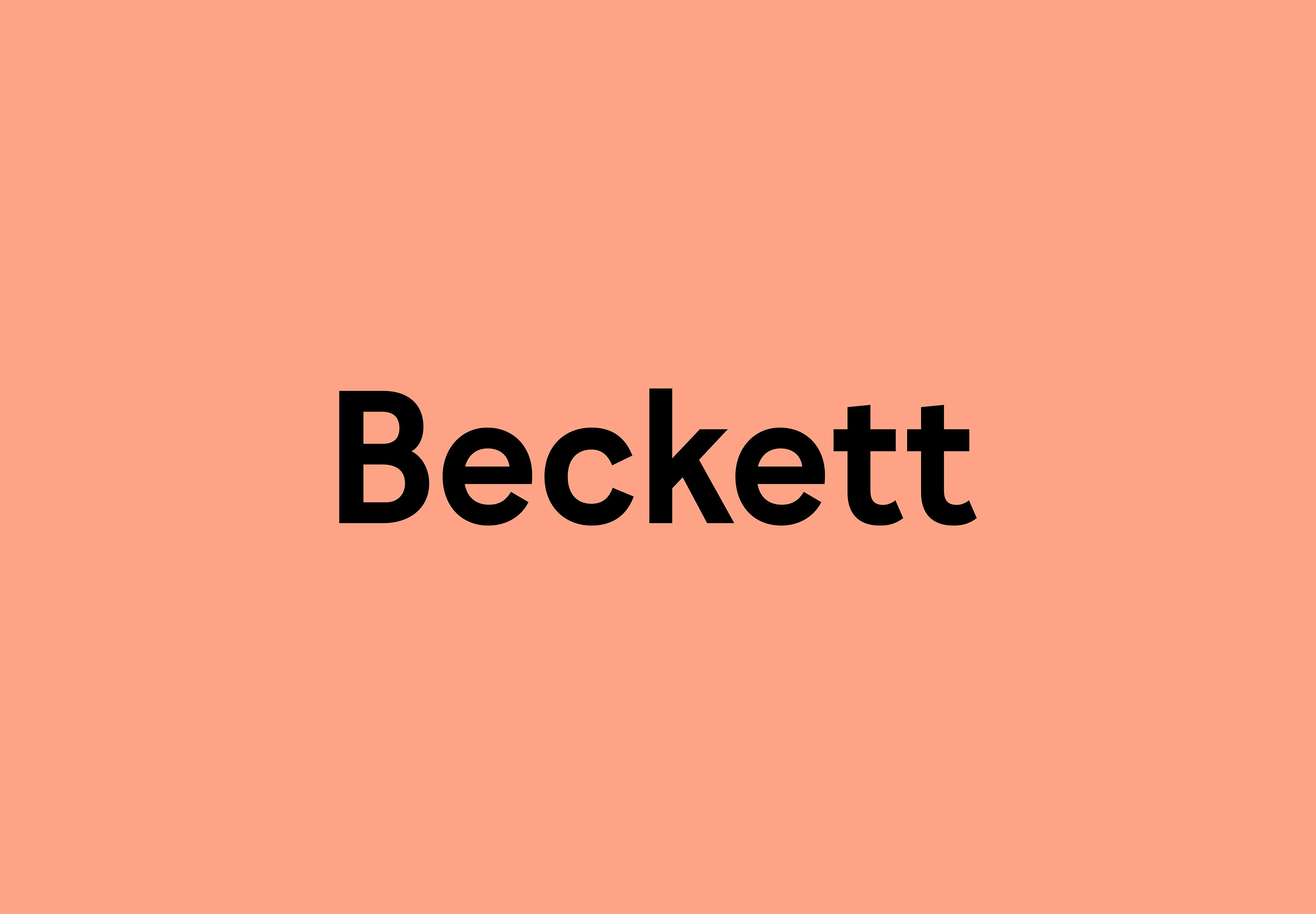 Beispiel einer Becket-Schriftart