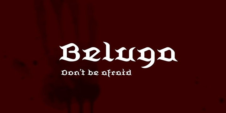 Beispiel einer Beluga-Schriftart