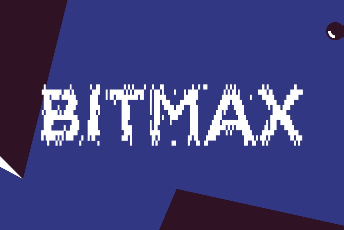 Beispiel einer Bitmax Regular-Schriftart