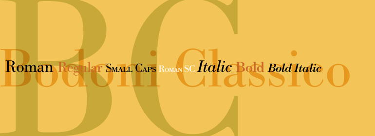 Beispiel einer Bodoni Classico Bold-Schriftart