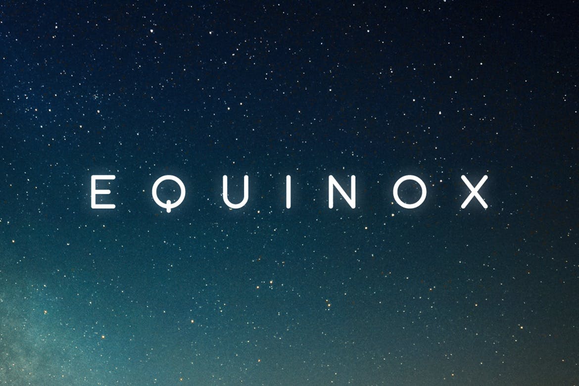 Beispiel einer Equinox-Schriftart