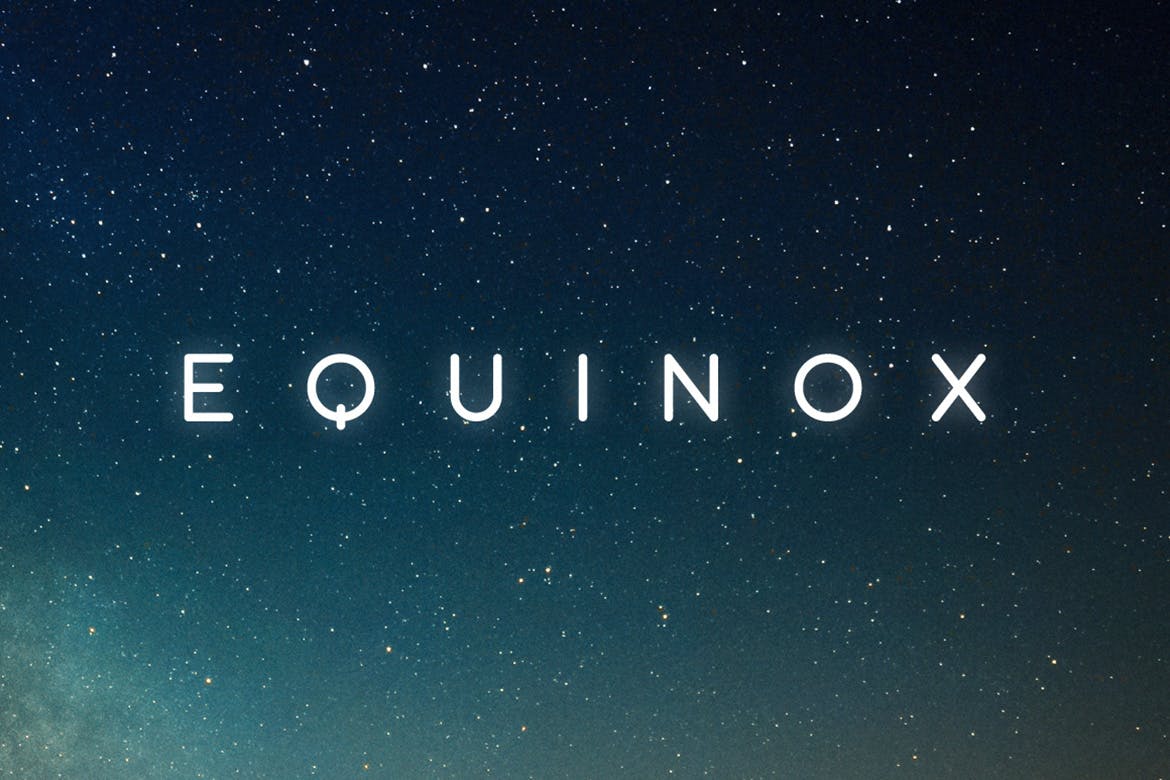 Beispiel einer Equinox Regular-Schriftart