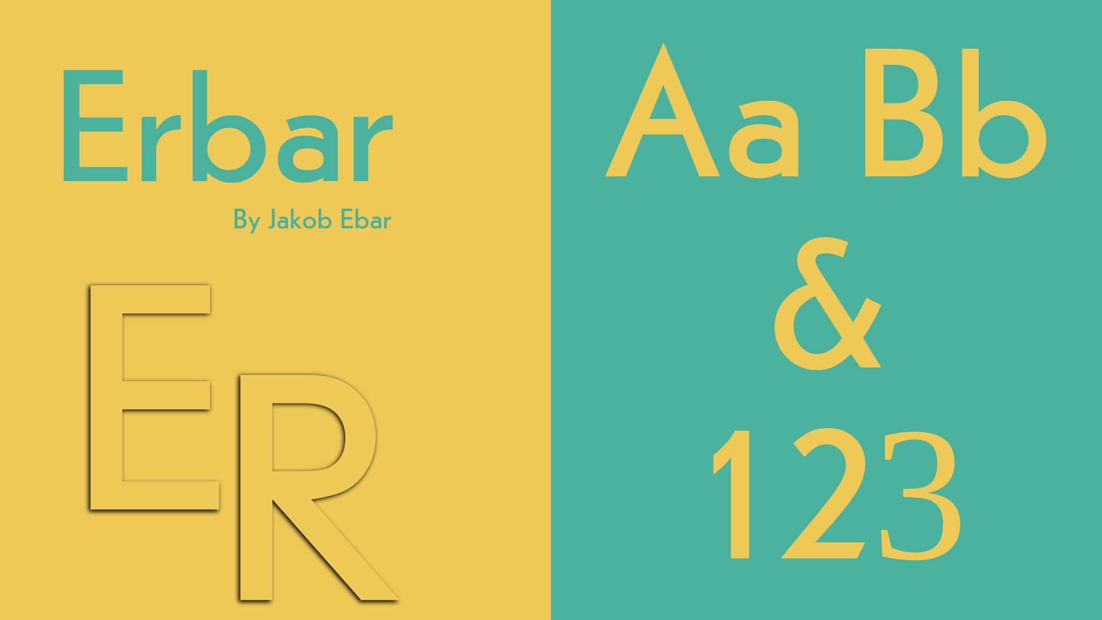 Beispiel einer Erbar Bold-Schriftart