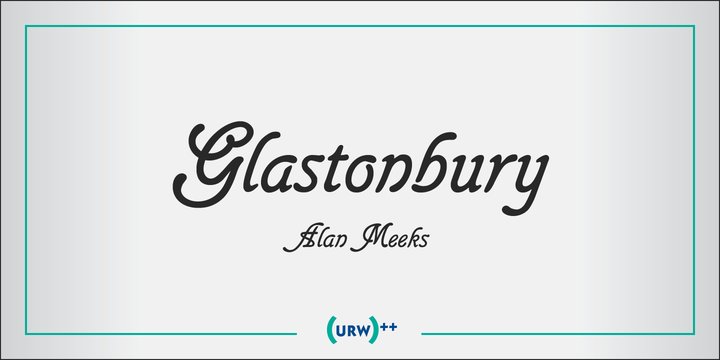 Beispiel einer Glastonbury-Schriftart