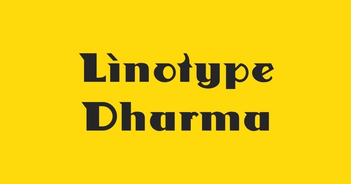 Beispiel einer Linotype Dharma-Schriftart