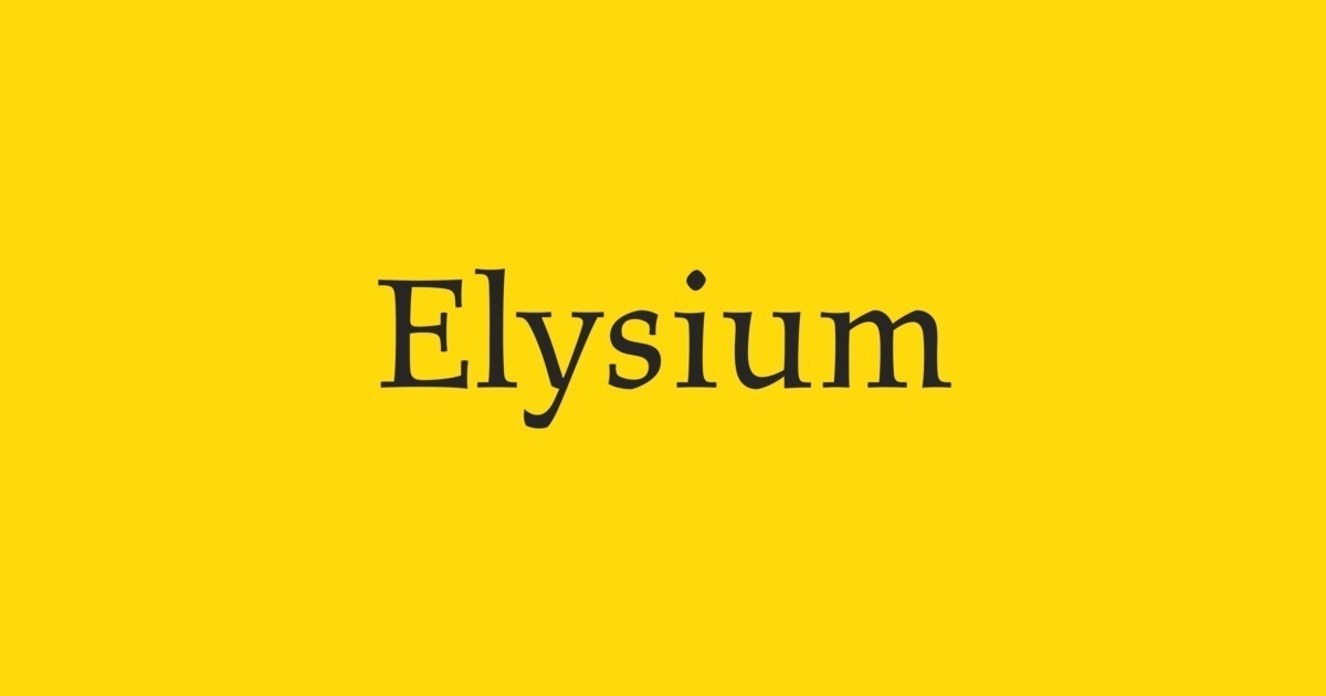 Beispiel einer Elysium Os Figures-Schriftart